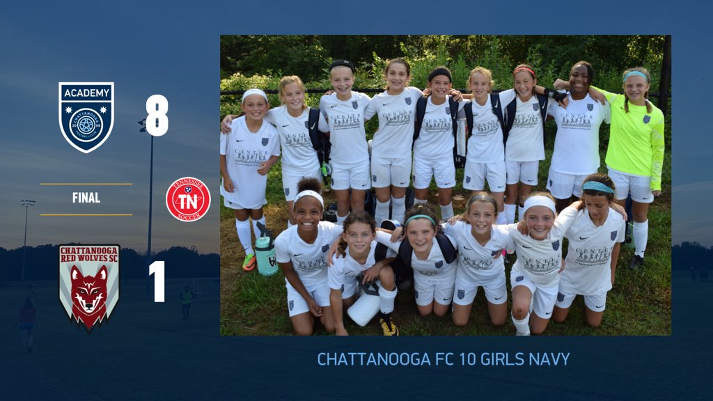 CFCYouthSoccer's tweet photo. Holding it down for Chatt town. Congratulations to the Chattanooga FC 10 Navy on their Division 1 State League result this weekend. They remain unbeaten in pool play. #CFCfuture https://t.co/zYo2Z9sGwj