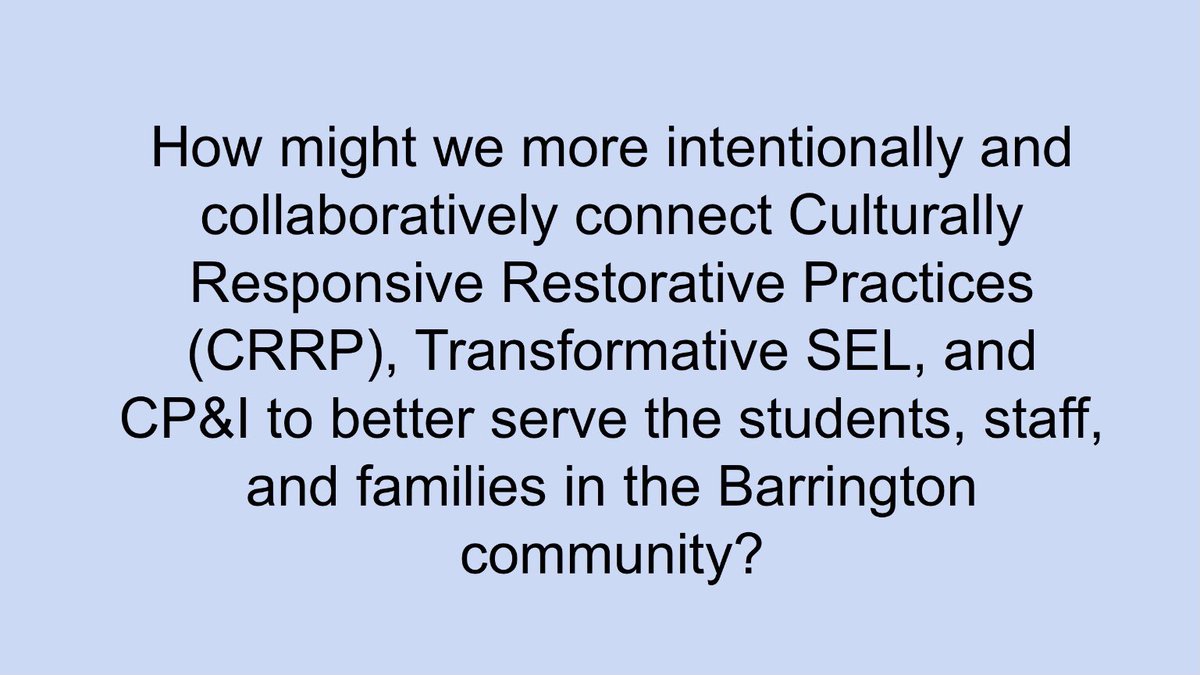 I’m grateful for the collaboration with @ESmithBrandes13 and the Barrington Elementary core team to connect CRRP, SEL, and CP&I this year! We had a great first meeting with common meaning-making and vision setting! #RPAustinISD #i3EIR @AISD_SEL_CPI @BEMustangPride @AustinISD