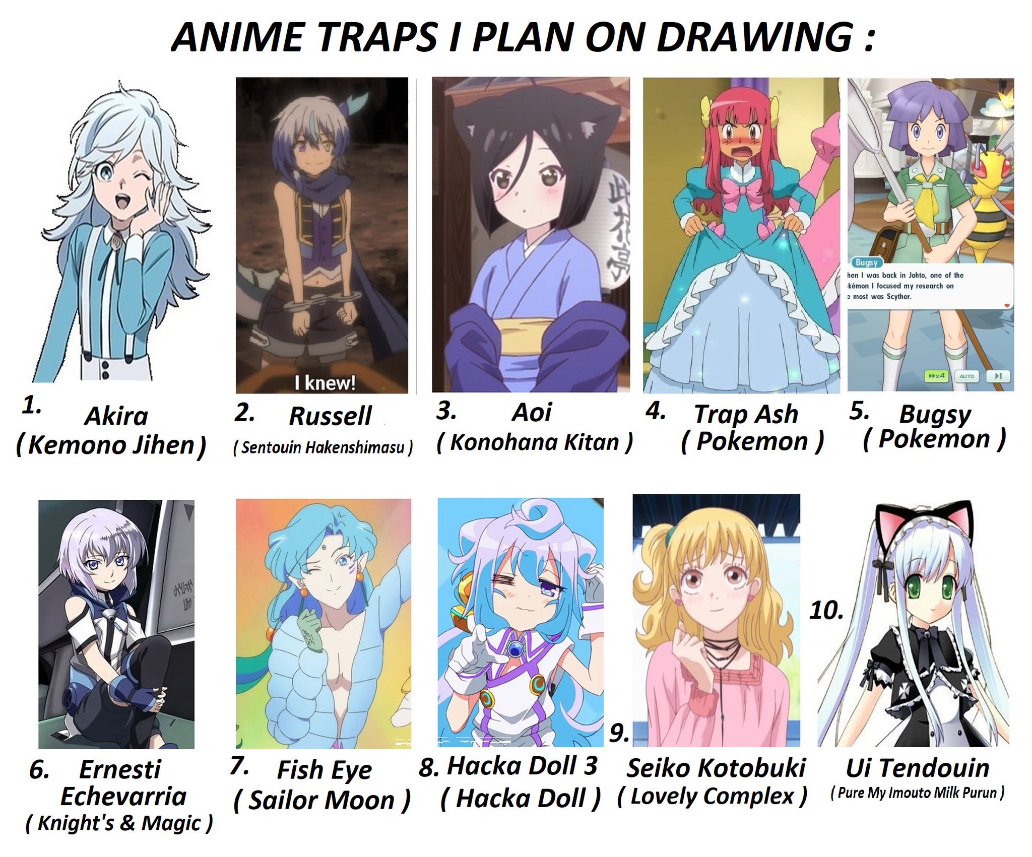 Jmantime on X: Anime Traps i plan on drawing t.co0Vm0NZin9k  X