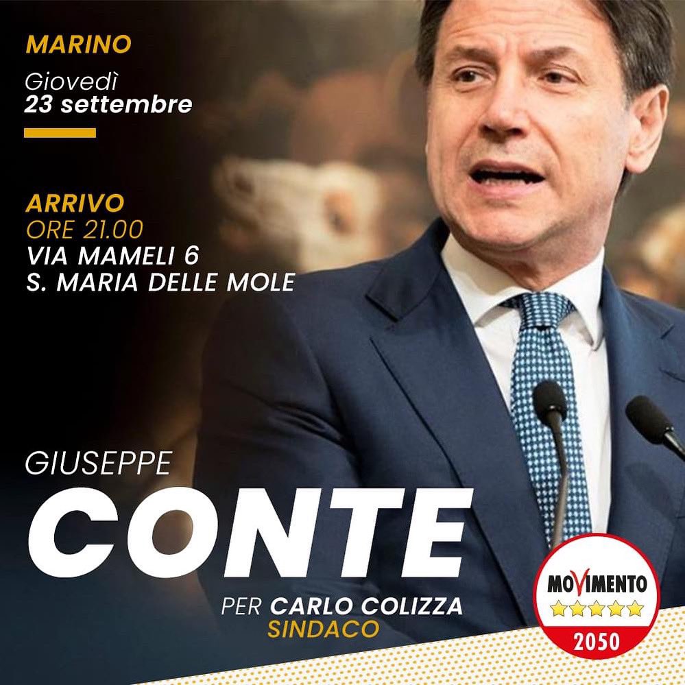 Carlo Colizza (@carlocolizza) on Twitter photo Il Presidente <a href="/GiuseppeConteIT/">Giuseppe Conte</a> sarà a #Marino per sostenere la mia campagna elettorale. Vi aspettiamo, non mancate! #m5s #ComuneDiMarino Il Presidente <a href="/GiuseppeConteIT/">Giuseppe Conte</a> sarà a #Marino per sostenere la mia campagna elettorale. Vi aspettiamo, non mancate! #m5s #ComuneDiMarino