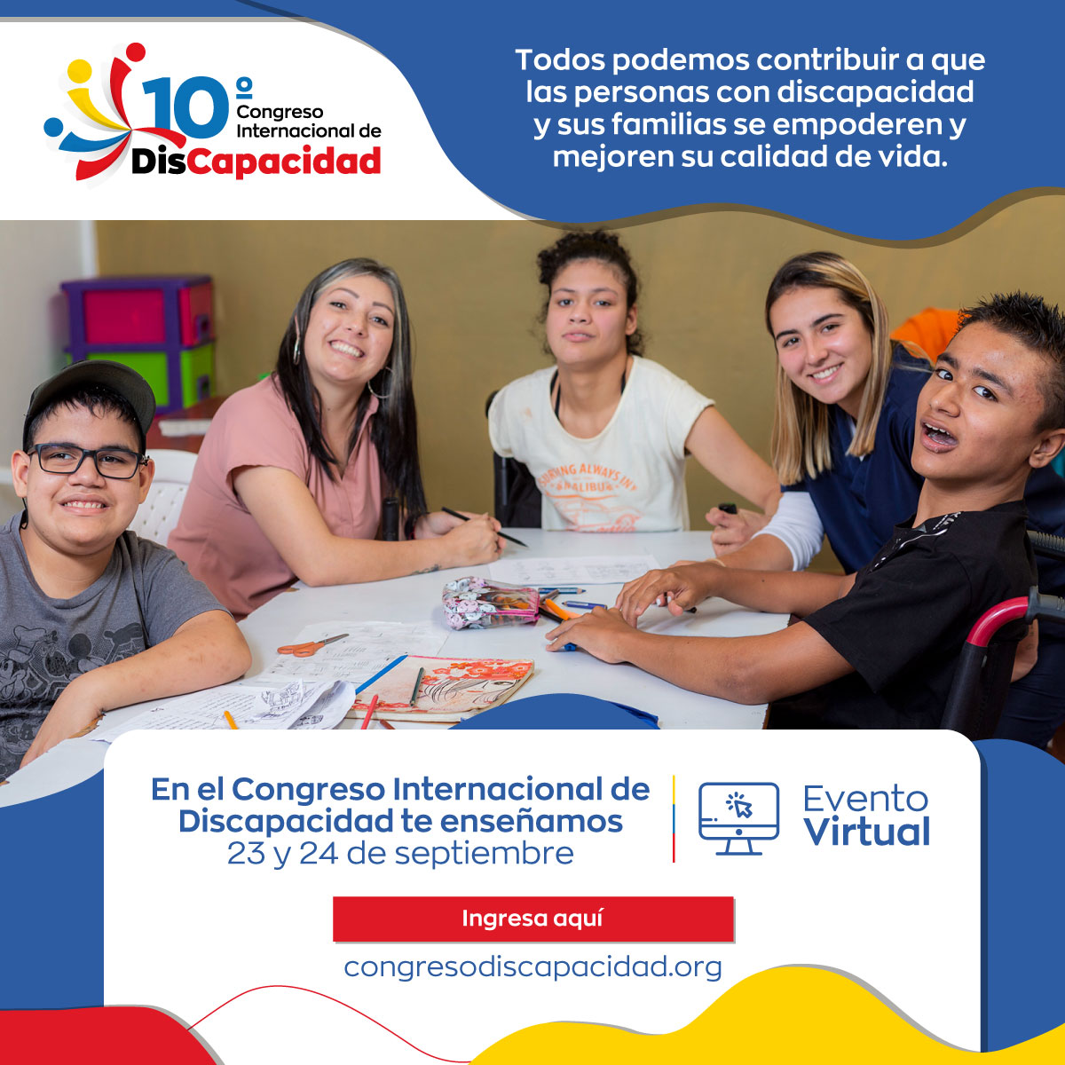 iclosalamos's tweet photo. Si eres familiar o cuidador de una #personacondiscapacidad o si eres un profesional interesado en temas de #discapacidad te invitamos a inscribirte en el #CongresoInternacionaldeDiscapacidad 10ma versión #EmpoderamientoFamiliar
Más información en ➡️ @CDiscapacidad https://t.co/NTqmrRjH4h