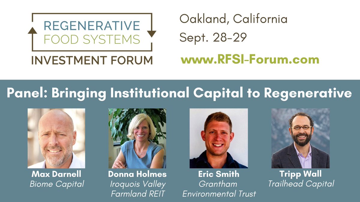 Regenerative Food Systems Investment (@invest_regenag) on Twitter photo How do we get more institutional capital to regenerative?
This is a question I am asked regularly - we have an excellent panel planned to address this at #RFSIForum21
rfsi-forum.com/current-forum/…
<a href="/iroquois_valley/">Iroquois Valley Farmland REIT</a> #regenerativeagriculture #farming #foodsystems #investing #impact How do we get more institutional capital to regenerative?
This is a question I am asked regularly - we have an excellent panel planned to address this at #RFSIForum21
rfsi-forum.com/current-forum/…
<a href="/iroquois_valley/">Iroquois Valley Farmland REIT</a> #regenerativeagriculture #farming #foodsystems #investing #impact