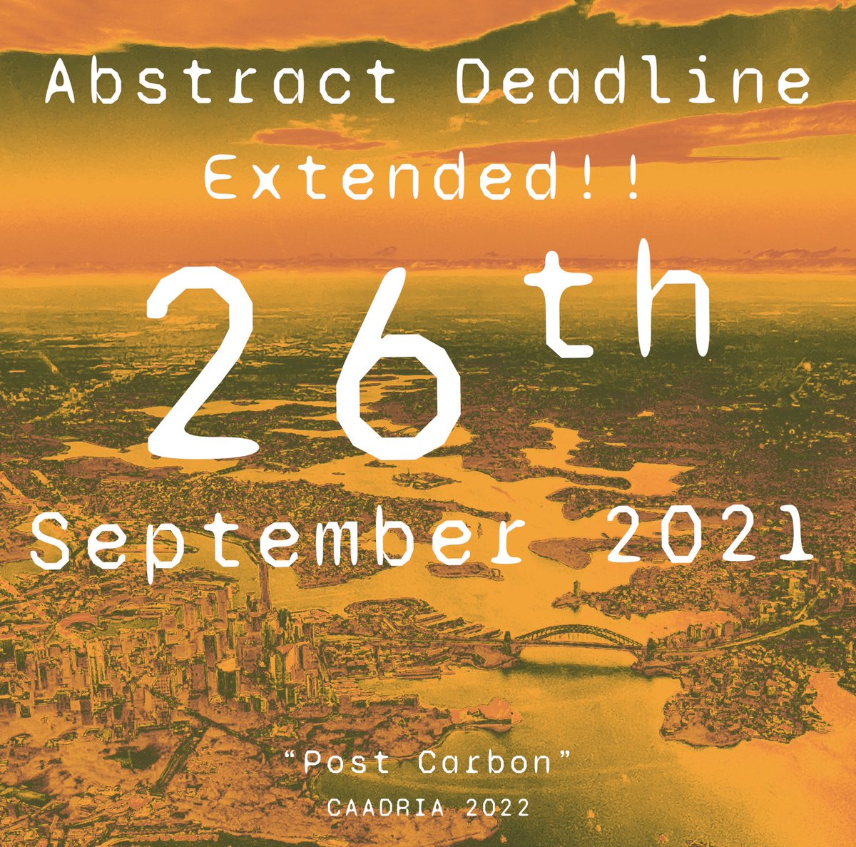 nicolelgh's tweet photo. Are you or your team doing amazing things in #designtechnology research for the #AECindustry?! C'monnn #CAADRIA2022 wants to know about it! Submit an abstract by Sept 26th 2021 &amp; join #architecturalcomputing thinkers and innovators at the Conf in 2022! https://t.co/jGGpqdCujW https://t.co/SLaDJ3CPUE
