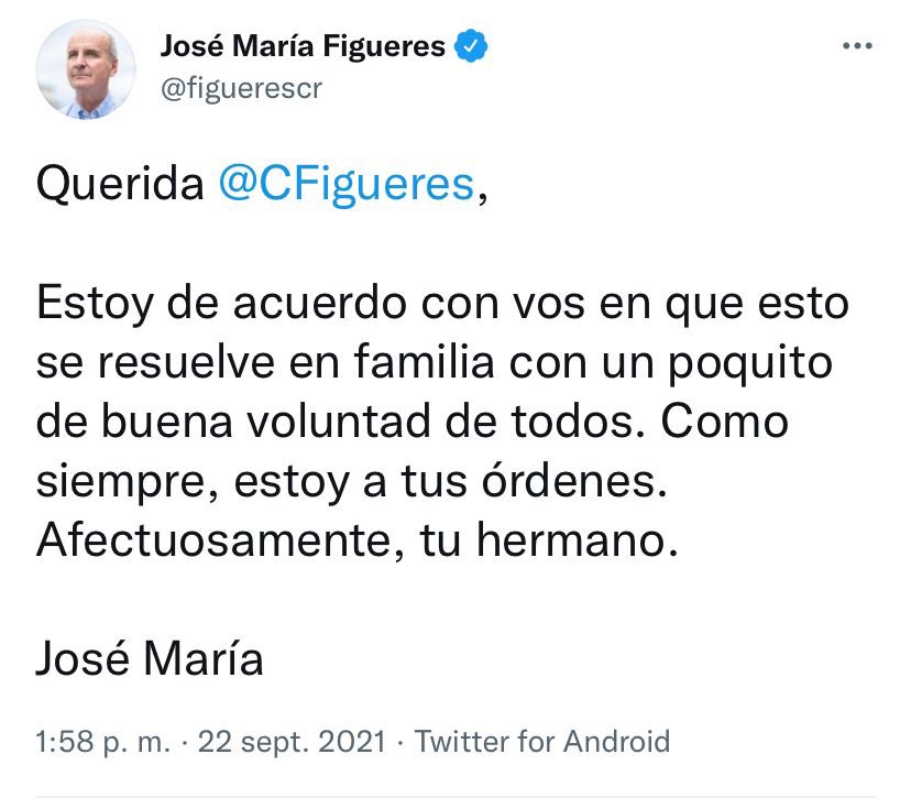 alvarez_cubillo's tweet photo. Me pregunto: cómo hay personas que puedan ir a votar por @figuerescr si nos deja claro hoy, que así como engaño a CR, no tiene separo en robarle a su propia madre ! Conste es su propia hermana @CFigueres quien lo denuncia públicamente! https://t.co/qf1ITzIE0I
