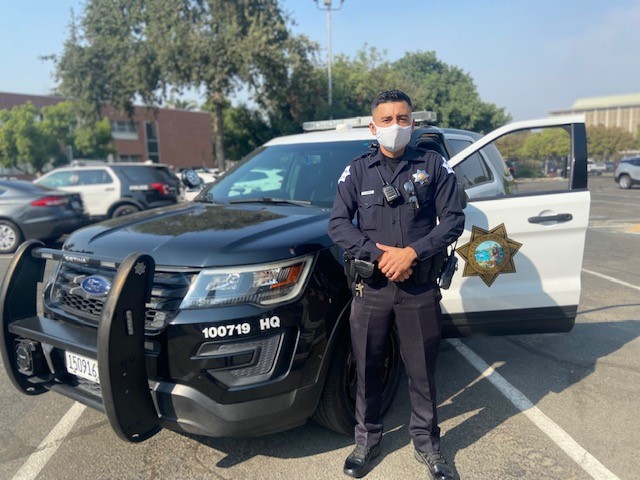 FresnoPolice's tweet photo. Congratulations Officer Lopez for completing your training!  Officer Lopez is excited to join his fellow officers in the streets of Fresno, and continue to be part of the positive change at the Fresno Police Department. https://t.co/vlmnmCr2sm