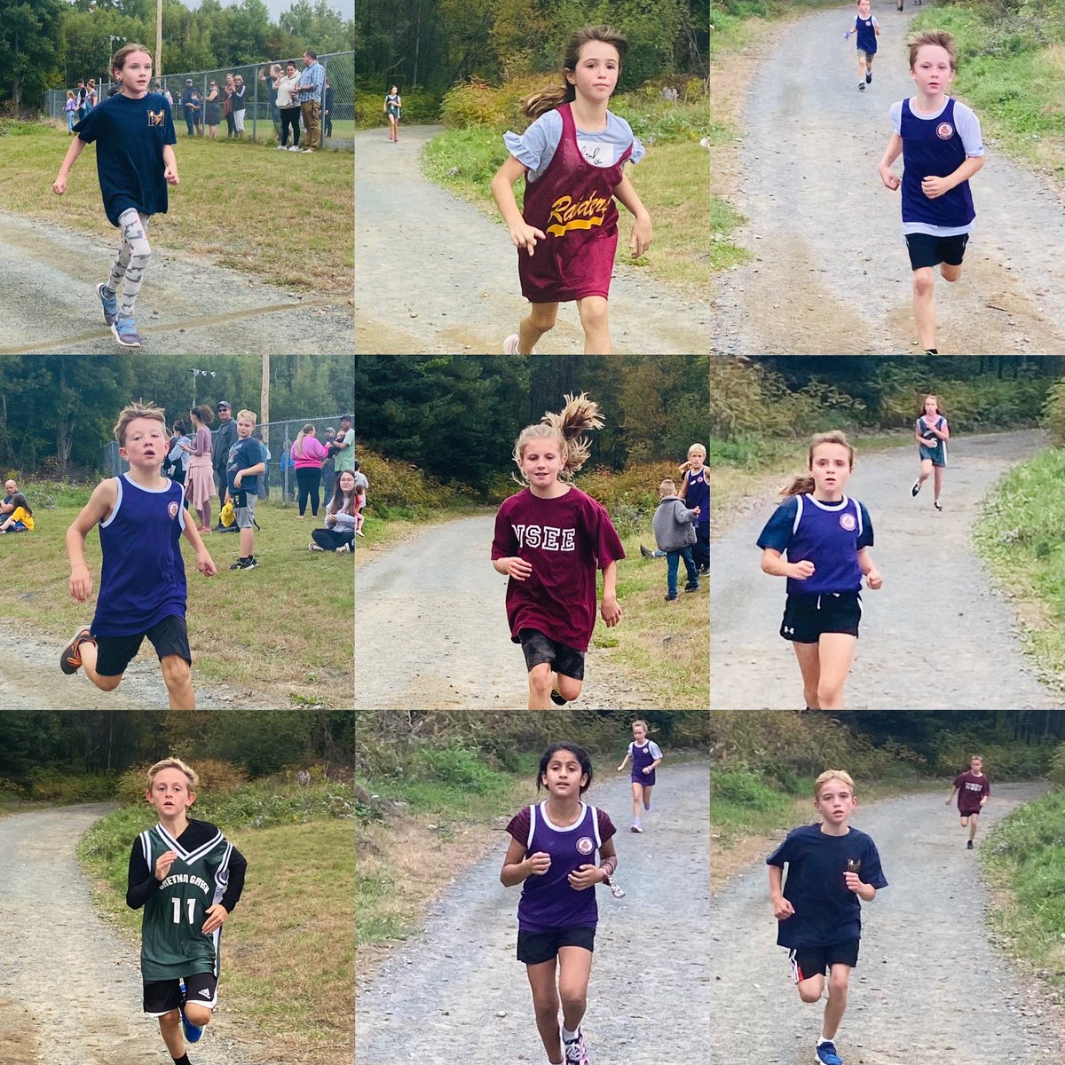 Seppi99's tweet photo. Great afternoon at the first ASD-N Grade 3-5 Elementary Cross-Country race of the season in Blackville. Nice turnout of 150 students who participated @wattersja @asdnnb https://t.co/lwVrUy9WUn