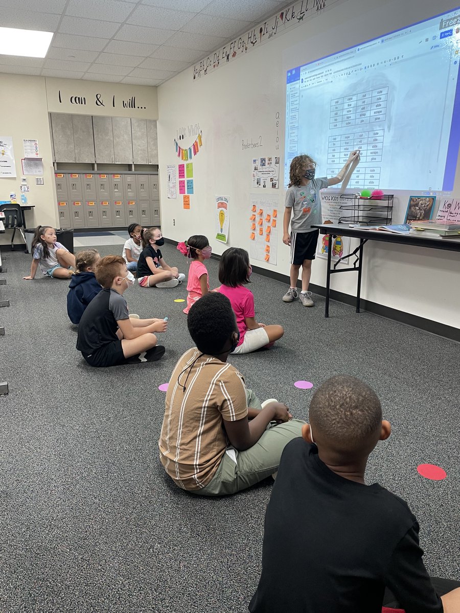 BearsBrinker's tweet photo. 2nd Grade Star Student, Daniel Green, leads the week's spelling review! Great job, Daniel! https://t.co/TFyrUkbkKU