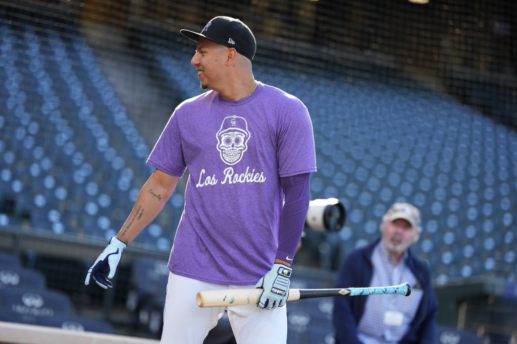 Colorado Rockies on X: It's Los Rockies Night! RETWEET this for a chance  to WIN 1 of 10 Los Rockies calavera shirts just like the fellas wore today  during BP 👀  /