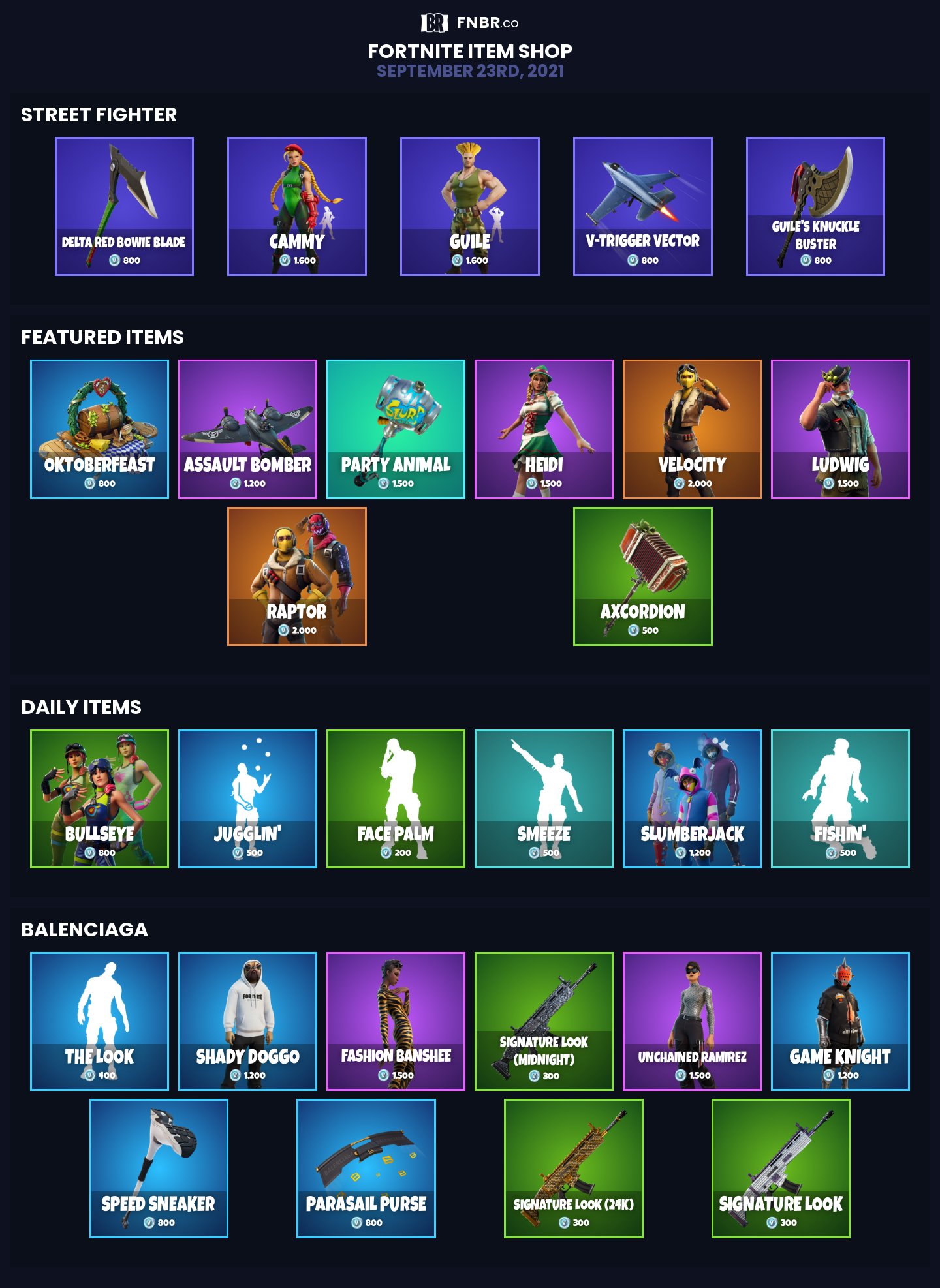 23 September 2021 - Fortnite Item Shop - Fortnite Item Shop