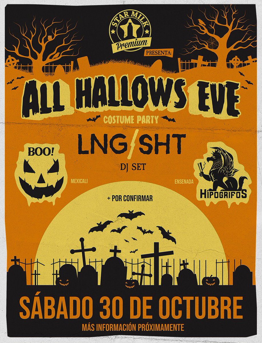 Nos vemos el sábado 30 de octubre con <a href="/lngsht/">Lng/SHT!</a>  <a href="/HIPOGRlFOS/">hipogrifos.punkrock</a>  y mas por confirmar , más información la próxima semana ! 
BOO! 

Ya escucharon nuestra música? 

open.spotify.com/artist/5xppck3…

music.apple.com/mx/artist/boo/…

#BOO #CDMX #HorrorPunk #lngsht #Hipogrifos #PunkRock