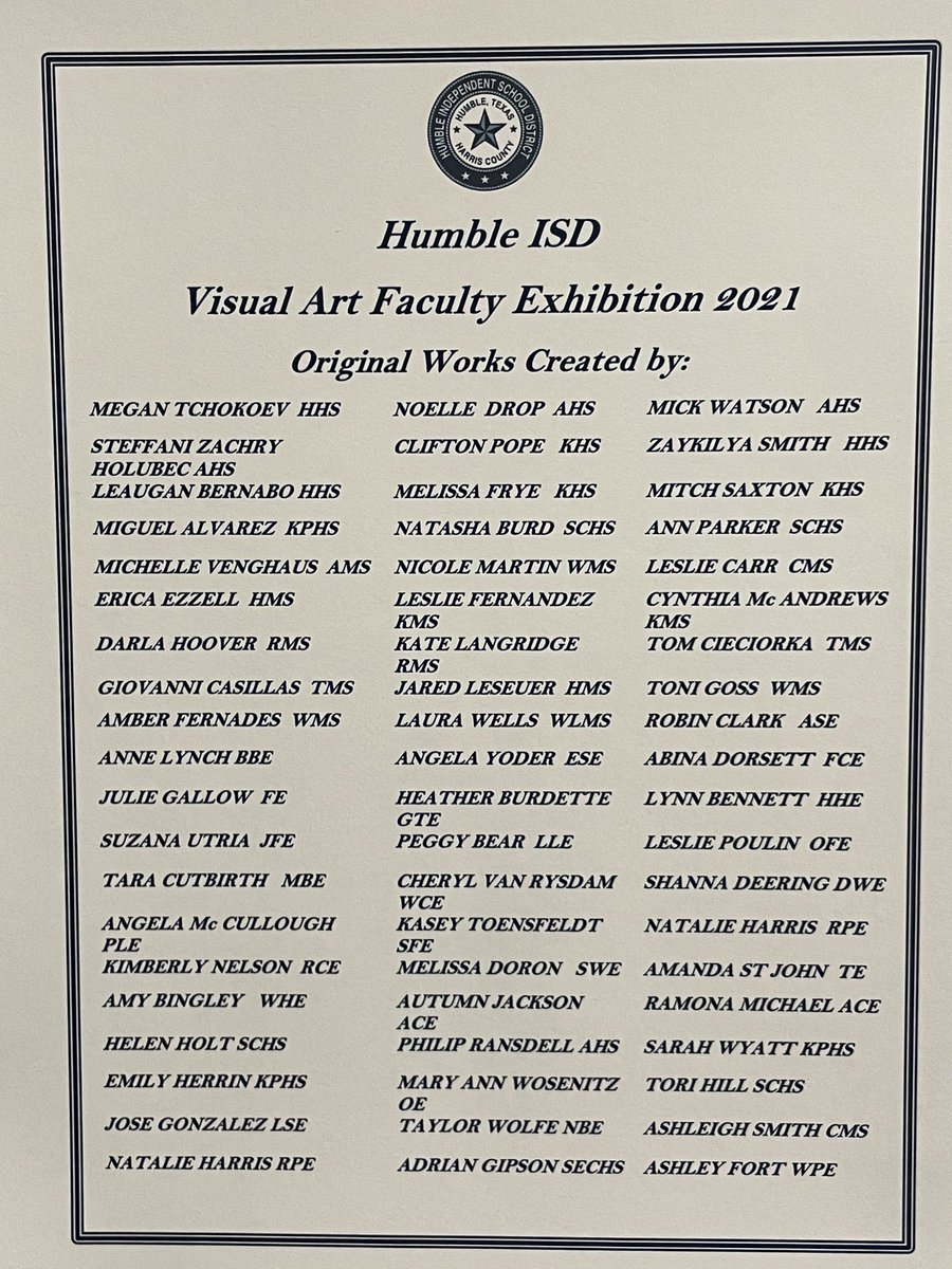 HumbleISD_RCE's tweet photo. #CubCommUNITY 🎨 We ❤️ celebrating our students & staff @HumbleISD_RCE! Huge “THANK YOU” to @VisualArtHumble @orchestra_HHS for honoring our phenomenal visual arts teacher, @Mrs_KNel! https://t.co/JReNpC6nOL