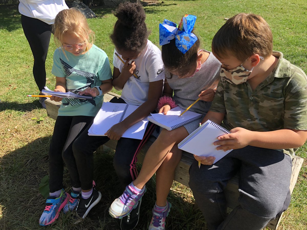 #WildernessWednesday
First signs of #Fall leaf color #Graphing and then we compared our data. #Phenology #SignsOfFall #FirstDayofFall (ok, second) #TeachingOutside #OutdoorLearning 
#TopTenWeatherDay