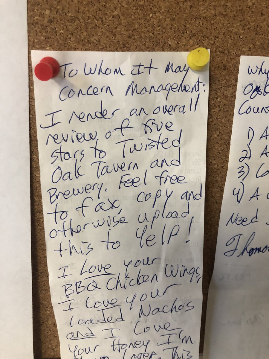 jeffbrews's tweet image. Since I haven’t faxed anyone in years and cannot upload this @TwistdOakTavern review to Yelp, I will upload to Twitter.  Thanks Thomas.