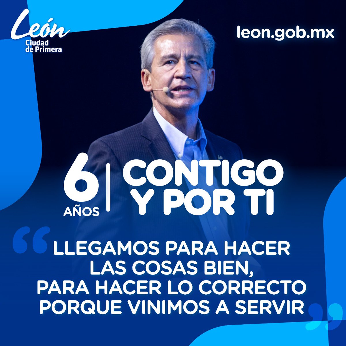 Nuestra convicción es un León ➕ Próspero para todas y todos.

Por eso llegamos a servir, porque es la única manera de alcanzar el bien común y propiciar un mejor porvenir. #ContigoYPorTiLeón