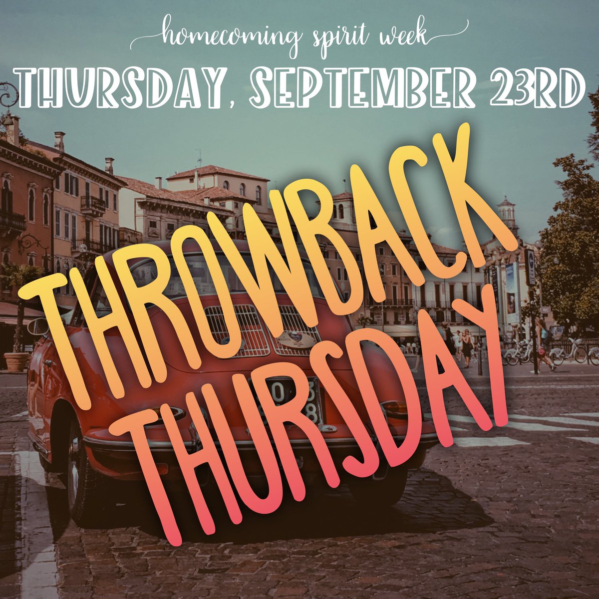 SoCoStuCo's tweet photo. Go back to the 80’s or the Roaring 20’s… or even break out your vintage attire… tomorrow is THROWBACK THURSDAY!!! https://t.co/QC6DDesXiL