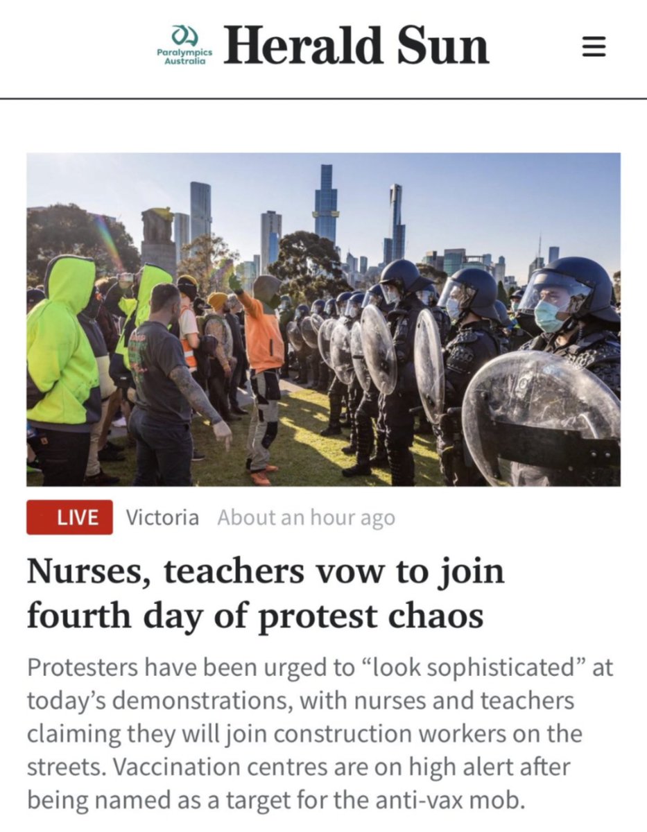 Victorian nursing union with 95,000 members puts out fierce statement condemning the riots and demanding they end Herald Sun says nurses are going to riot Who do you believe? The Herald Sun is a danger to Victoria #murdochriots #MurdochRoyalCommission #auspol