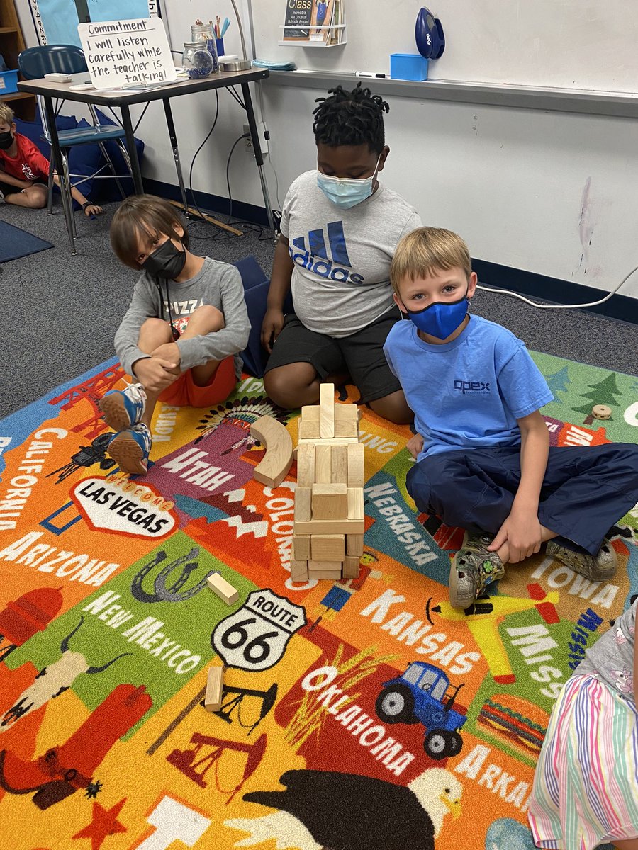 Indoor recess can be fun!! Look at these awesome creations. The boys built theirs so the ball could roll through the middle!