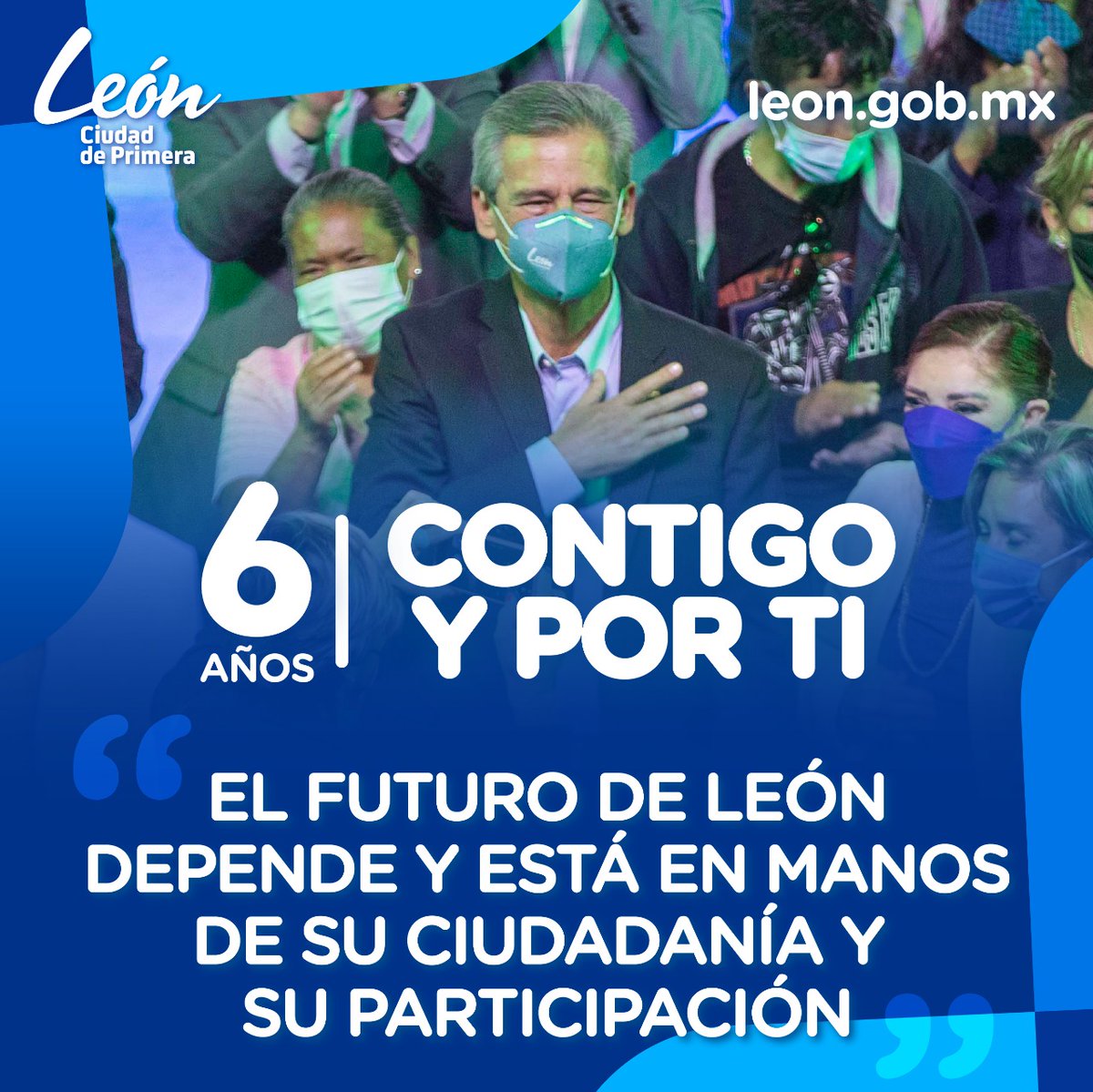 Tú eres el único protagonista de esta historia.

Aquí existe gente que le gusta levantar la mano para participar y generar un verdadero cambio, porque la construcción de un mejor futuro está en manos de nuestra ciudadanía. #ContigoYPorTiLeón