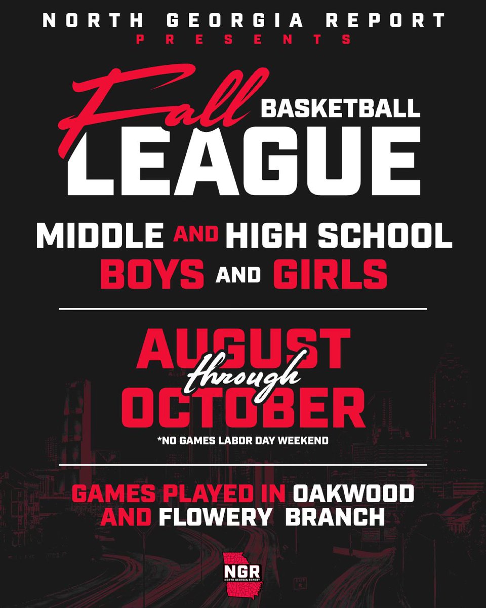 The @northgareport Fall League will be jumping this weekend. There will be state playoffs matchups or teams who will make a run. There will also have college coaches in the building. Make your way up the road. #NGRFallLeague