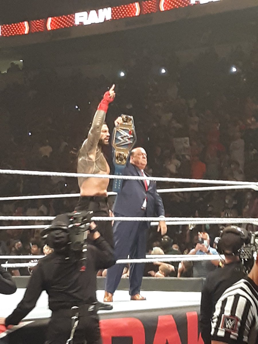 dmichael1384's tweet photo. Acknowledge him #MondayNightRaliegh #Tribalchief #Hisyard @WWE  @WWERomanReigns @HeymanHustle #Wiseman https://t.co/c9sIpokpfs