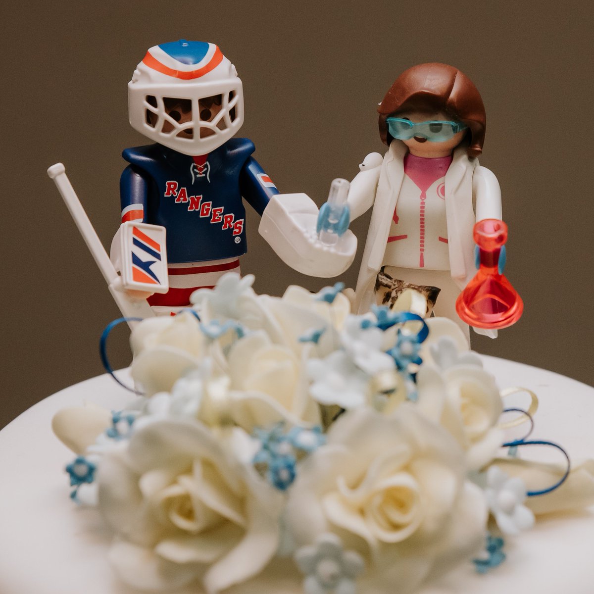 Always a scientist, even on my wedding day!