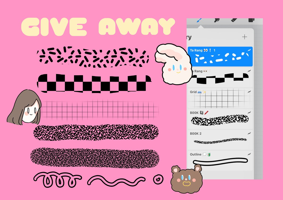 วันนี้ไอคอสซี่มาแจกบรัชอีกแล้วค้าบ✨
ᗴ Plese rt 💗

เชิงพาณิชย์ ขอก่อนนะคั๊บ🦮
#แจกบรัช #แจกบรัชprocreate #แจกฟรี #แจกpng #แจกไฟล์png #procreate #brush #free #korea #แจกฟรีไม่รีได้ไง #แจกวอลเปเปอร์ #แจกวอล #บรัชprocreate #บรัช #giveaway #แจก #แจกwallpaper #แจกฟอนต์ #แจกไฟล์png
