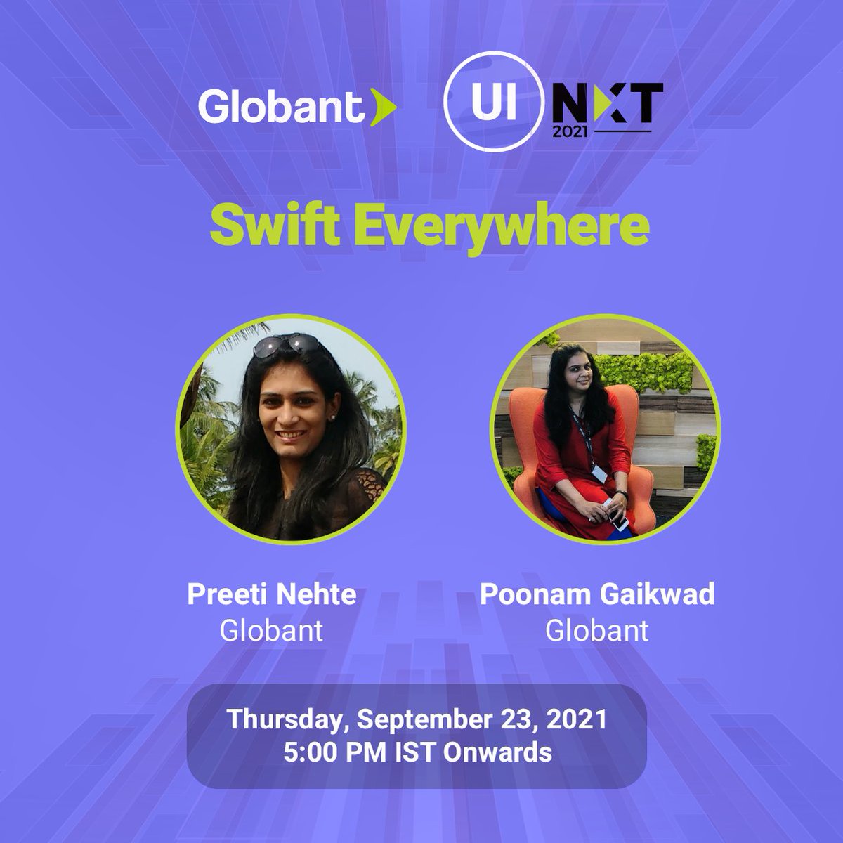 Can swift be used to develop backend? Do join to know the talk by <a href="/PNehte/">Preeti Nehte</a> and <a href="/poonamgaikwad21/">Poonam Gaikwad</a> 

#uinxt #globant #swift #vapor #iosDev #unifiedDeveloper <a href="/Globant/">Globant</a>

Watch live here: youtu.be/_h58xANaWmU