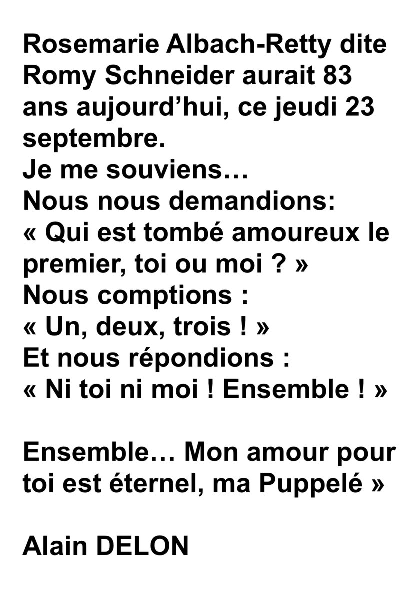 Mon Amour Pour Toi Est Eternel Alain Delon Rend Un Hommage Bouleversant A Romy Schneider Purepeople