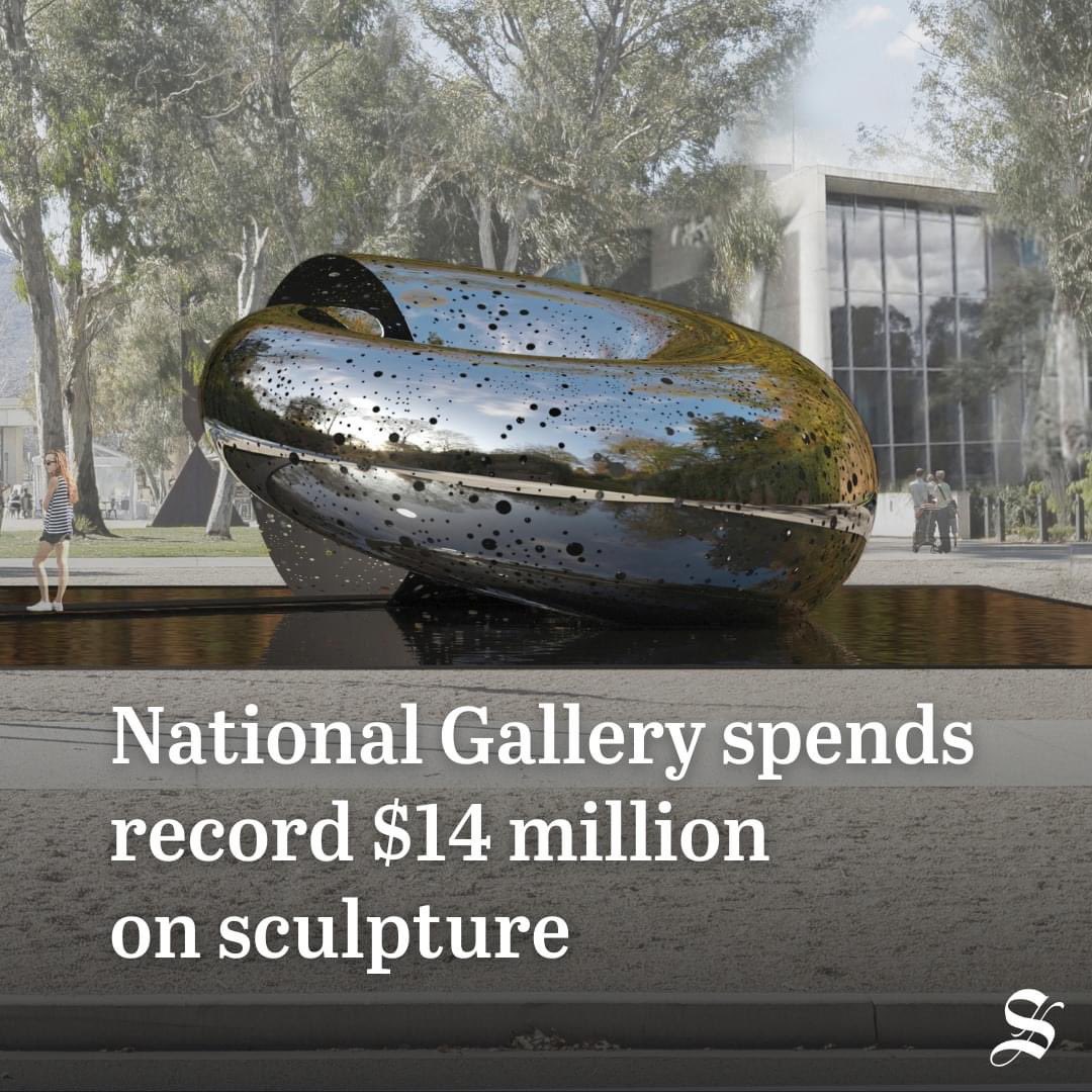theabfparty's tweet photo. In a time where thousands of Australian families are vulnerable and struggling financially the National Gallery chooses to spend $14 million on a steel statue. #Priorities https://t.co/VgeArRT0LN