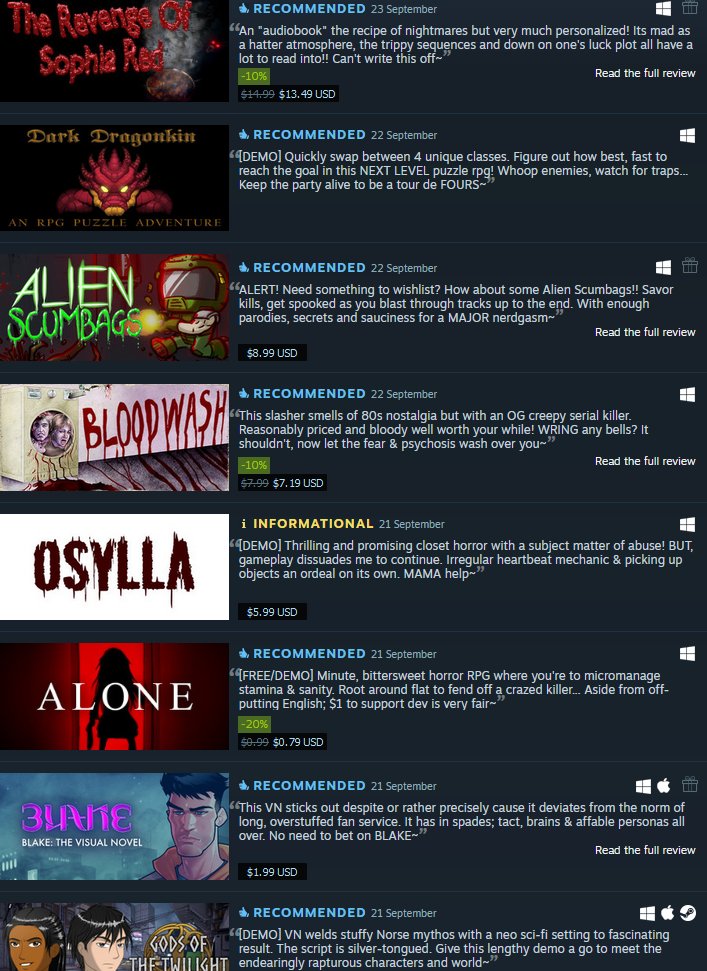 Some of this week's #indiedev #gamedev spotlights featuring:

<a href="/SlCreepyStudio/">SleepyCreepyStudio🎮🏰</a> 
<a href="/Twintertainmen1/">Twintertainment</a> 
<a href="/KKindiegame/">MFG James - Working on Super Power Racing</a> 
<a href="/PuppetCombo/">PUPPET COMBO 🎃</a> <a href="/LeggoMyGiallo/">Jordan King (Black Eyed Priest Games)</a> 
@Etherealwindp 
<a href="/PsychoFlux_ent/">PsychoFlux Ent.</a> 
<a href="/Legend_Ori/">LegendOri</a> 
<a href="/godsoftwilight/">Gods of the Twilight✨Out Now on Steam!</a> 

Check out more 👇
store.steampowered.com/curator/376701…