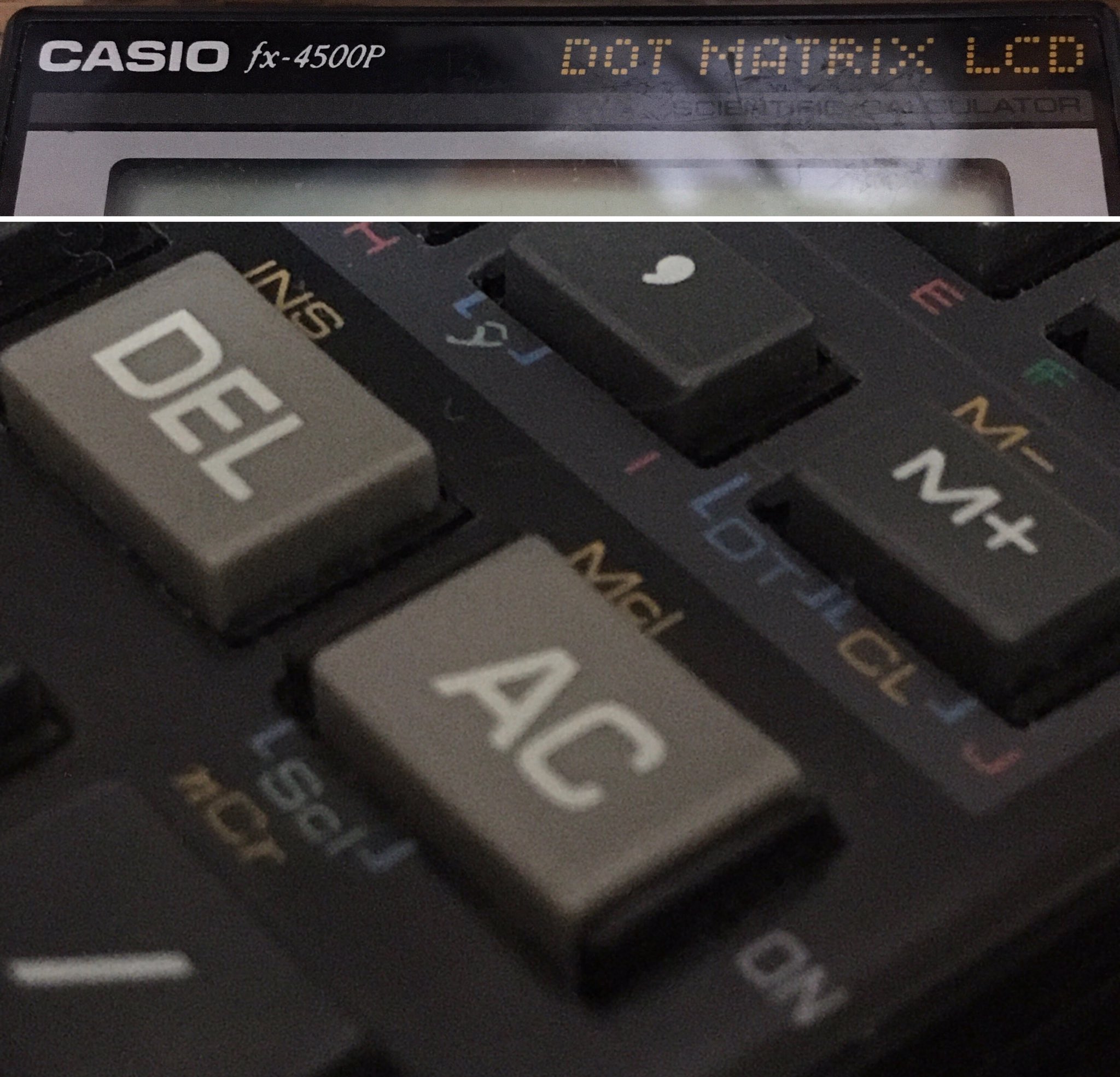 hangyodon1123 on X Casio fx 4500P There are thin protrusions on both sides of the AC ON key. The power does not turn on without permission. https t 306HCLPNHh X