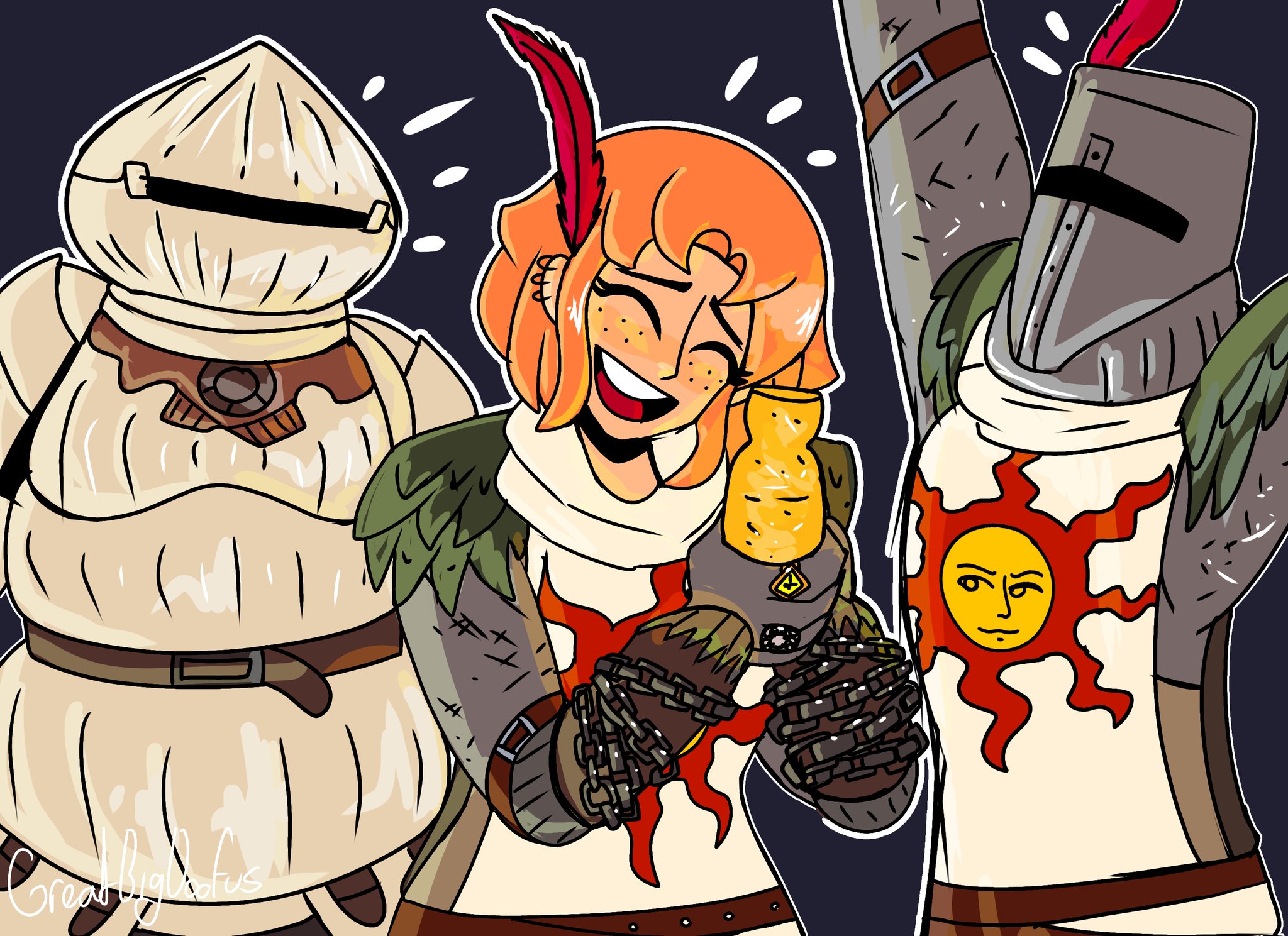 GreatBigDoofus on X: "Jolly Cooperation! Drew Phoebe how she was in DS1  with the bois for the 10th anniversary of Dark Souls!  #DarkSouls10thAnniversary #Darksoulsfanart #art #digitalart  https://t.co/ncBDHJtebs" / X
