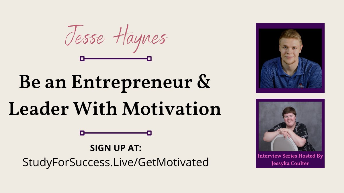AceCookieTutor's tweet photo. An entrepreneur, a leader, and a writer. 

These are only a few things that describe @realjessehaynes 

To hear everything Jesse has to say, sign up for the Motivate Your Children to Succeed event today at: https://t.co/byjvx0f6jQ https://t.co/E1QKLP4tAH