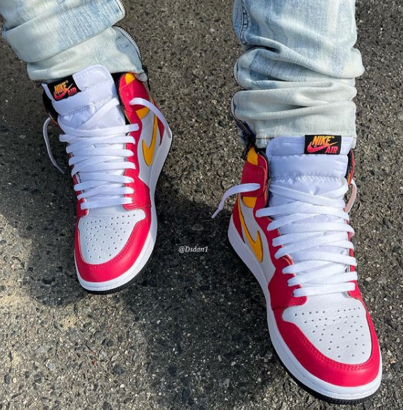 light fusion red on feet