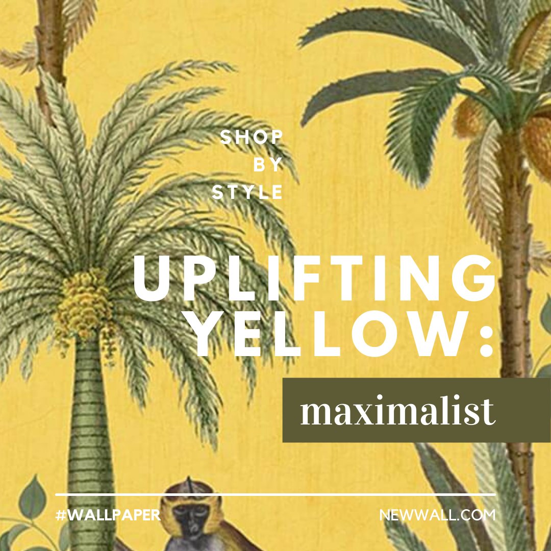 For the brave and bold, those who like to experiment with their interiors, we invite you to make a statement with maximalist wallpaper designs in uplifting yellow. Read more here: ow.ly/DjFw50GeWPL