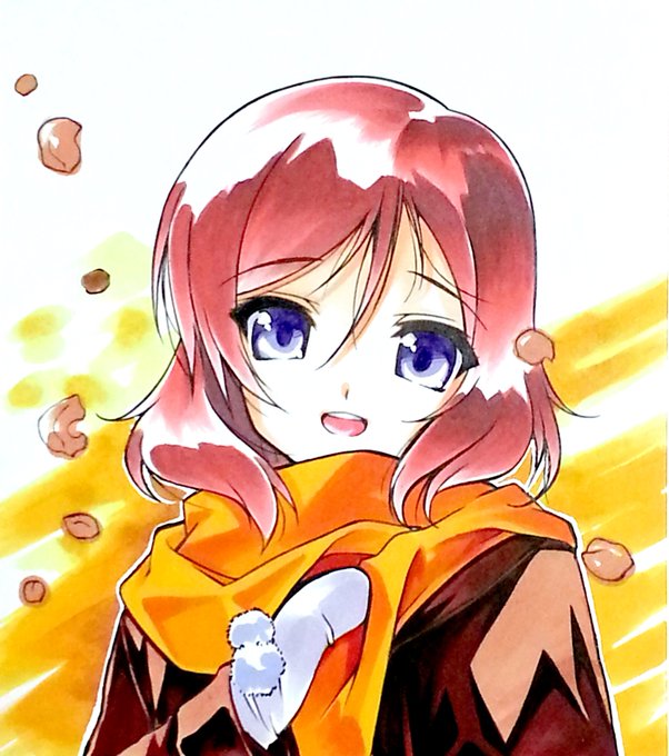 今日は秋分の日なので秋っぽい過去絵を。随分前に描いた真姫さん@ラブライブ。
筆ペンとコピック仕上げなので多分誰かにプレゼントした色紙かと。 