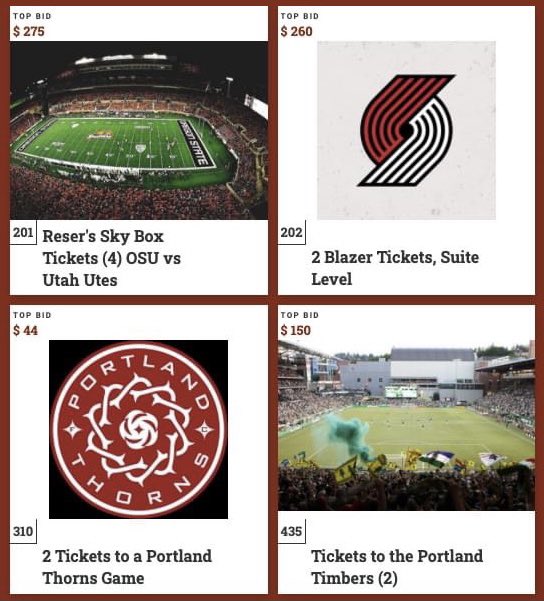 PDXSingingTree's tweet image. Cheer on your favorite team from some suite seats! Bid on these tickets for @BeaverFootball, @trailblazers, @ThornsFC, &amp;amp; @TimbersFC in our online auction!

 psct2021.ggo.bid