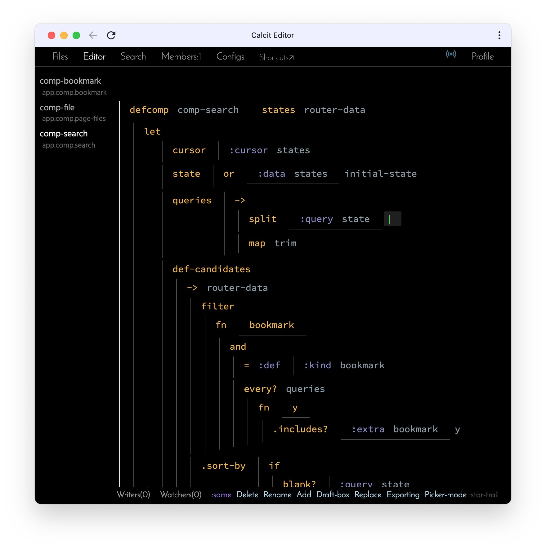 Expression editor
