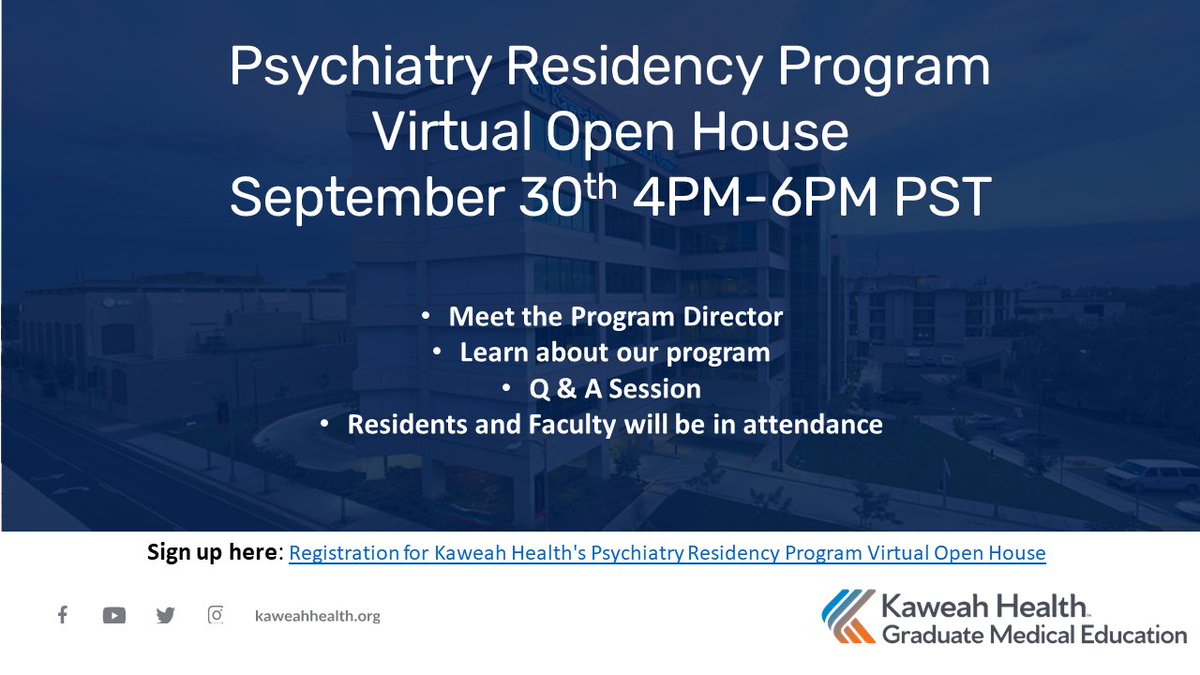 be_a_goodone's tweet photo. Meet &amp; Greet Virtual Open House!  https://t.co/e0bJCv7Vlu
#recruitment #interviewseason #Match2022 #psychiatry #residency #GME https://t.co/pBWGUxtYQ2