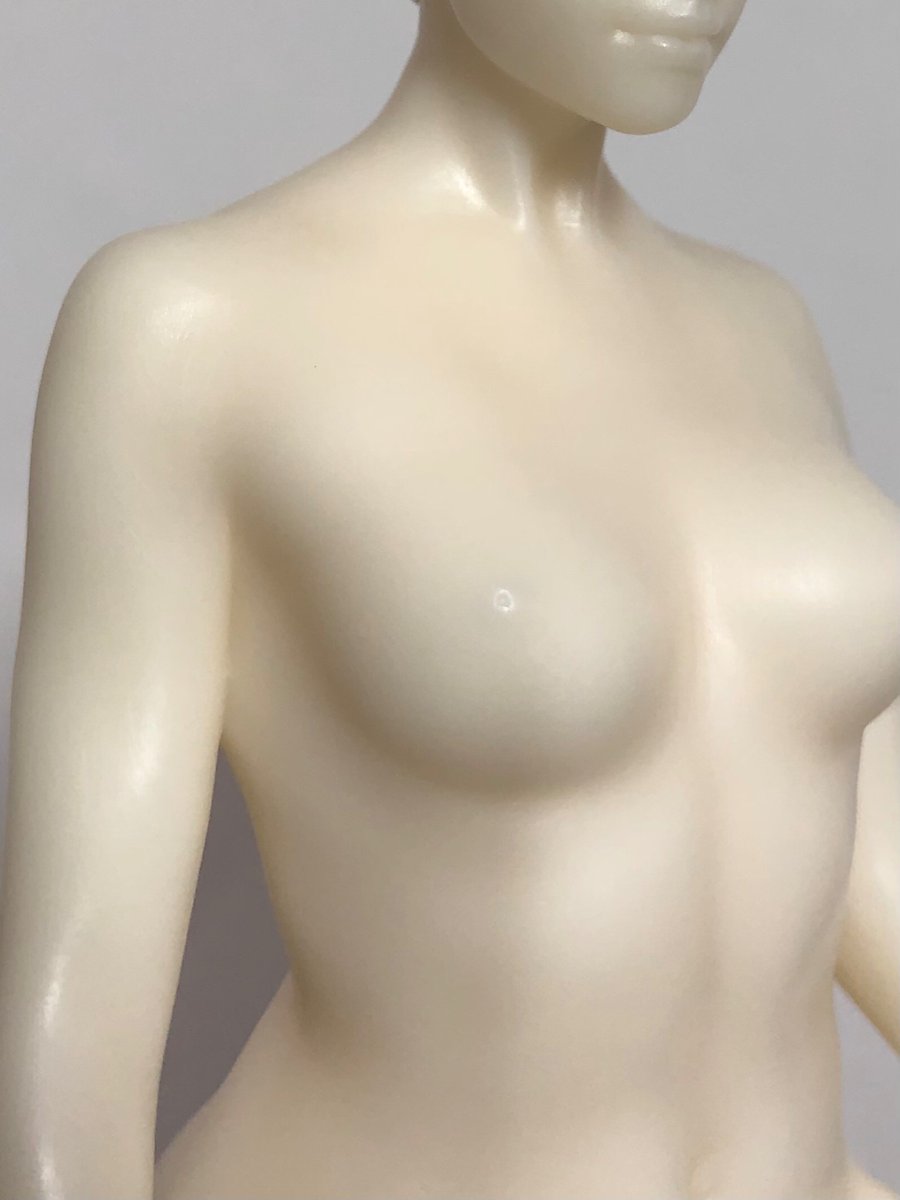 姐さん　1/8スケール

胸

塗りは最初にエアブラシで軽く色を乗せ、後は筆で細かく塗る、それだけです

大きさや形・色は塗り手の好みや御依頼主の要望で

キット自体スベスベなんでトップ部の鳥肌・乳輪のブツブツ等のテクスチャーは入れやすいです

毎度の事ですが苦手な方はスルーでお願いします🙇‍♂️