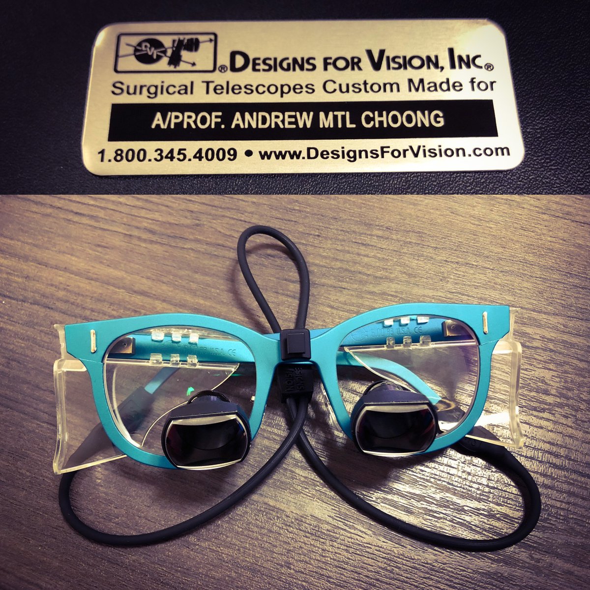 DrAndrewChoong's tweet photo. Super exciting day today. It was finally time to retire my old loupes. Absolutely chuffed with my new @Designs4Vision 2.5s in chromatic blue!!! Kind of wish I just bought these as a trainee. I could have had one of those awesome wooden boxes… #toolsofthetrade #withascalpel https://t.co/0JjD8mygEm