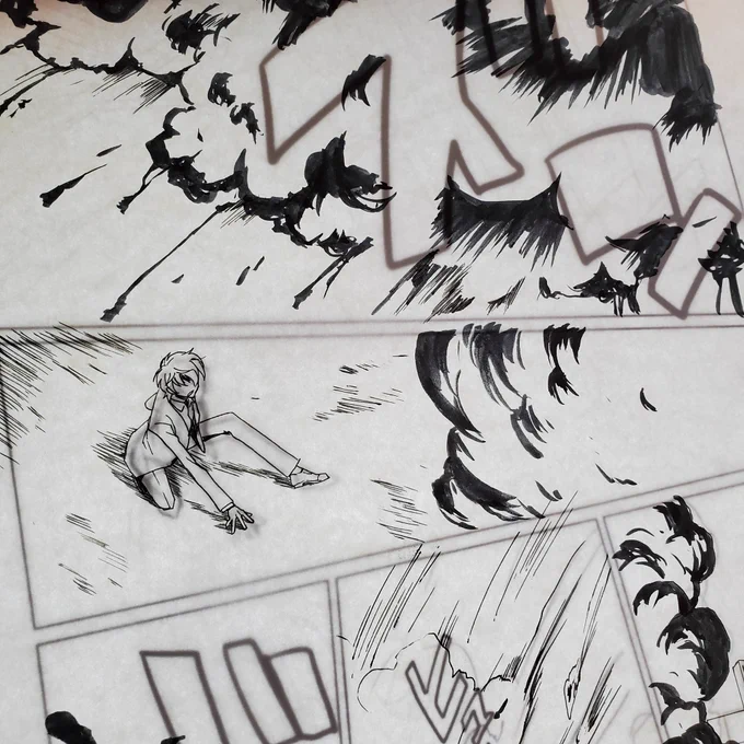 爆発と炎を描いても描いてもまだある スザルル同人誌です😇 