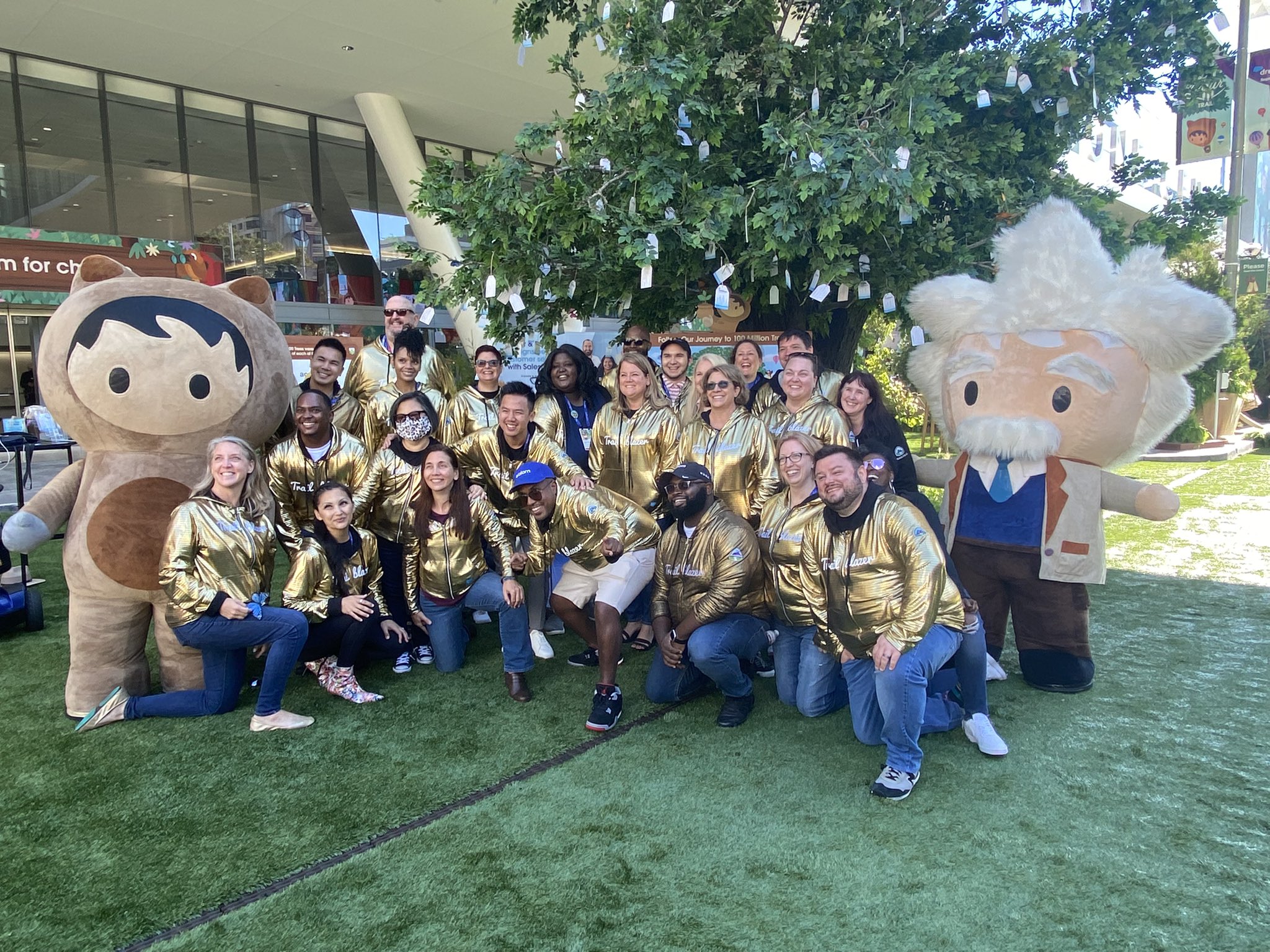 Salesforce Golden Hoodie Trailblazers Photo Group Shot