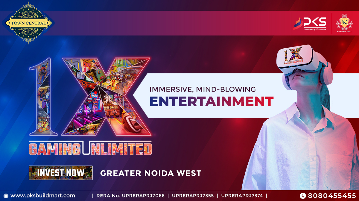 pksgroup2016's tweet photo. Presenting the most amazing #investment opportunity in Delhi-NCR Real Estate Industry. Invest in #1X, the next big thing in gaming and entertainment at #PKS #TownCentral, Greater Noida West and start earning from day 1.
#gamingspace #invest #Properties #AssuredRental https://t.co/j8UiqJLBC4
