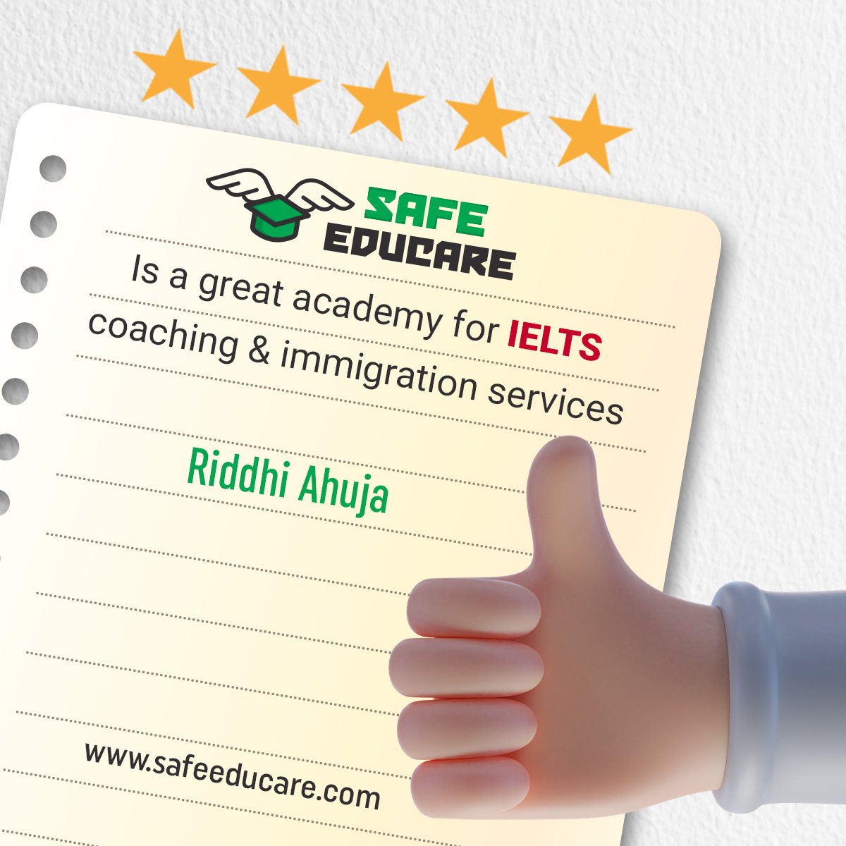 SafeEducare's tweet photo. Thank you for the wonderful feedback!
Hoping to see you achieve great things in the future.

If you want to score high on the IELTS test, reach out to us NOW!

#SAFEEducare #IELTSTestimonial #ScoreHigh #StudyAbroad #SettleAbroad #GatewayToGlobalCareer https://t.co/EaOMvuk1AY