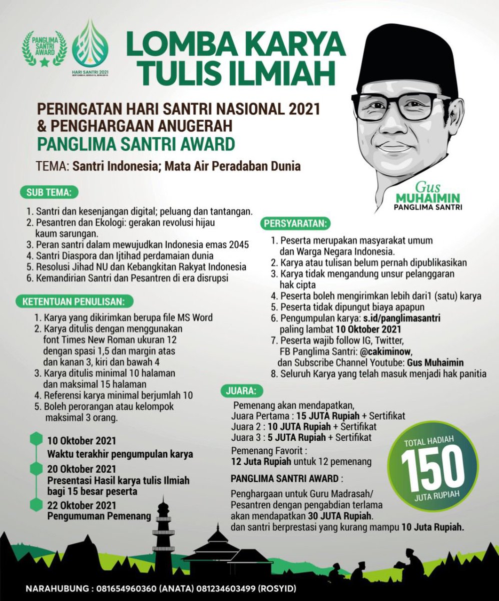 Hari santri hadiah 150 JUTA
