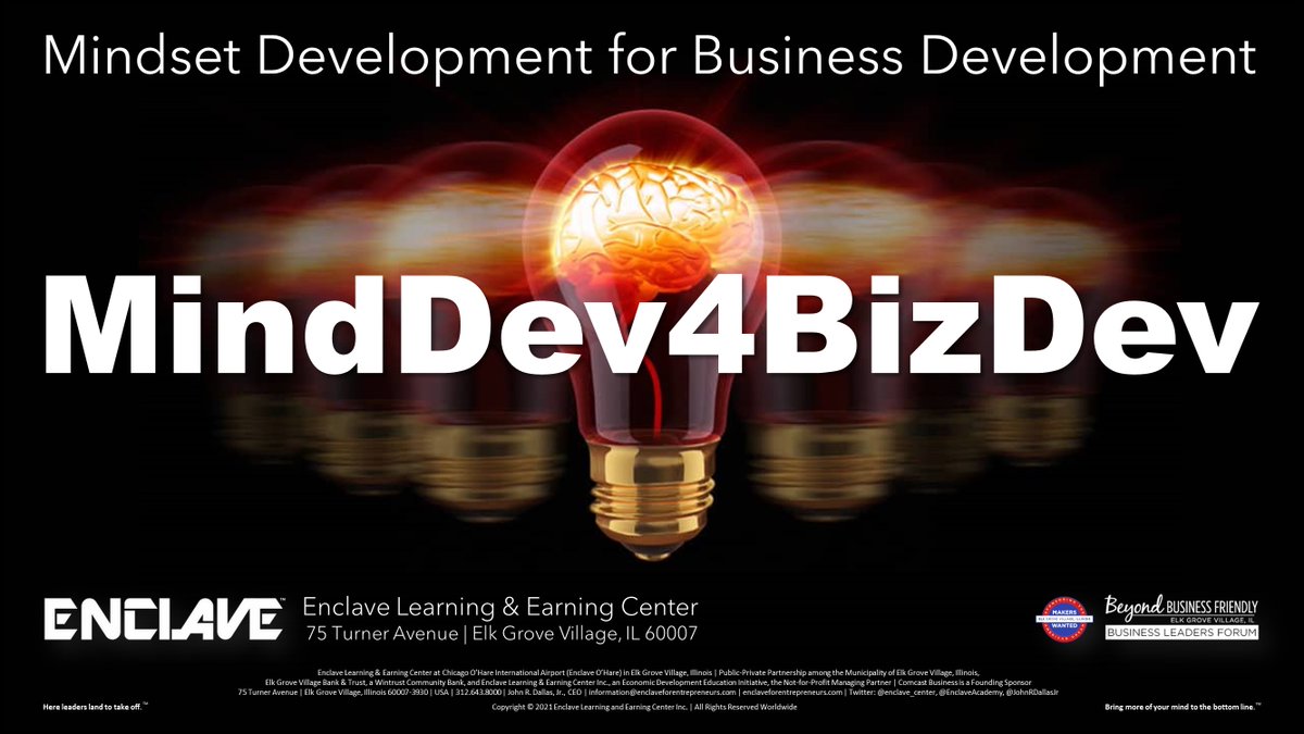 JohnRDallasJr's tweet image. #BusinessDevelopment requires broadening its definition and description to include and prioritize continual (not sporadic) #MindsetDevelopment, and development of other competencies of individuals with responsibility and accountability for developing the business. #MindDev4BizDev