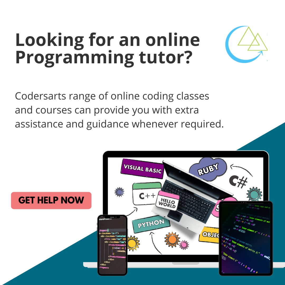 CodersArts's tweet image. Codersarts provide a range of different courses for the statistically challenged. Learn more about what we have to offer today
#programmingassignmenthelp #programmingsupport #codementor #codementorship #programmingtutor #programmingsession #programingexpert #codersarts #sofstack