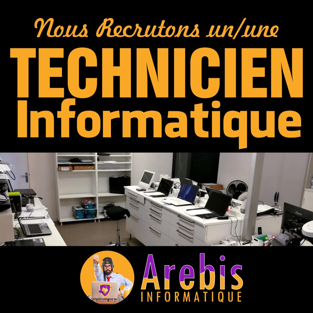 Arebis_Pipriac's tweet image. Arebis informatique recrute un technicien informatique h/f. Détail de l&apos;offre sur arebis.fr/nous_recrutons/
#emploi #Pipriac #technicieninformatique #cdi #recrutement