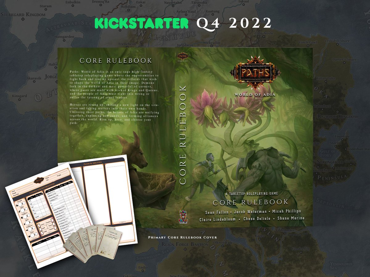 PathsRPG's tweet image. Learn more about Paths: World of Adia coming to Kickstarter Q4 2022 pathsgame.com #ttrpg #rpg #pathsrpg #ttrpgsolidarity #ttrpgfamily #Kickstarter #indiegame